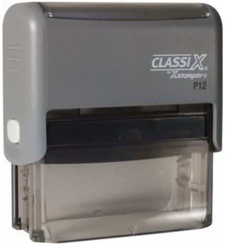New Xstamper Classix P12 Custom 3 line return address Self-Inking Rubber Stamp