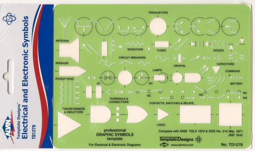 Alvin TD1279 Electrical and Electronic Symbols Drafting Template