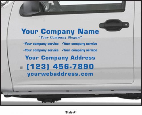 Customized Vehicle Business Decals -- 3 Styles Available