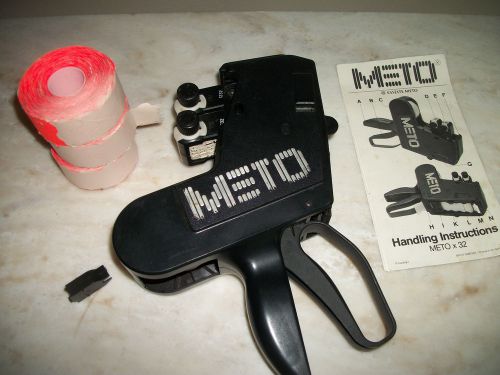 Meto 2 Line Price Gun Price Label With 3 Rolls of Labels Works