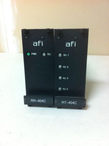 American Fibertek 404C 4 Camera Transmitter &amp; Receiver Pair For SR-20 Rack