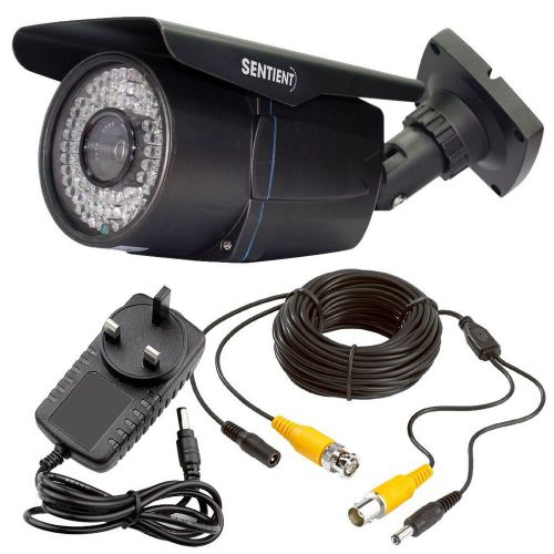 Sentient N50NC 600TVL CCTV Bullet Camera Black 80m Night Vision Indoor Outdoor
