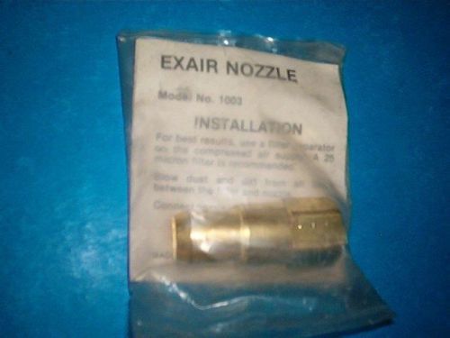 NIP  New Exair Safety Air Nozzle 3/8 FNPT   Brass #1003   Same Day Free Shipping