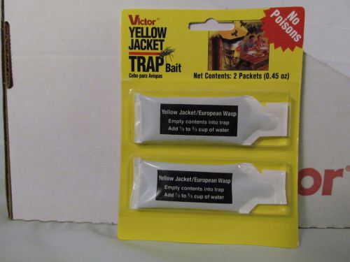 New 2pk VICTOR Poison Free Yellow Jacket Flying Insect Trap Refill Bait M385