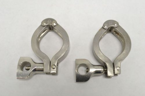 LOT 2 TRI CLOVER SANITARY STAINLESS 1-3/4IN PIPE COMPATIBLE CLAMP B225411
