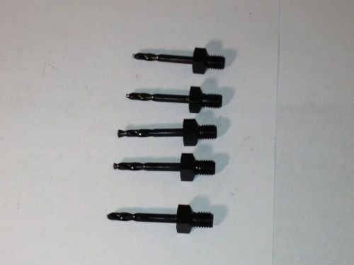 Threaded Drill Bits size #30 0.1285&#034; Cobalt 135? Split Point 1 1/4&#034; OAL set of 5