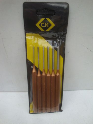 SET OF 6 C.K. CEKA 3328 150MM PARALLEL SPLIT PIN PUNCHES 2MM TO 6MM