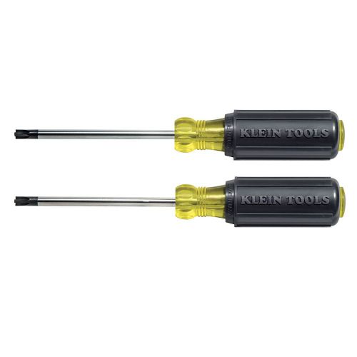 Klein Tools 32378 4&#034; Fixed Blade Combo Tip Driver Screwdriver Set (#1 and #2)