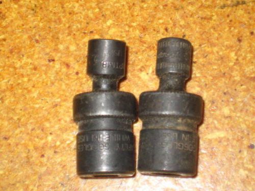 Snap-on 1/4&#034; Drive Metric &amp; Inch Impact Universal Swivel Sockets 1/4&#034; and  5.5mm