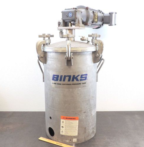 Binks qmg-510 pressure tank paint pot pressure feed tank 115/208-230 volt for sale
