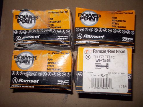 Ramset SP58  5/8&#034; Powder Fasteners 400 Pieces  4 Boxes of 100    (MISC 11)