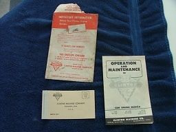 Clinton Machine Operation and Maintenance Booklet