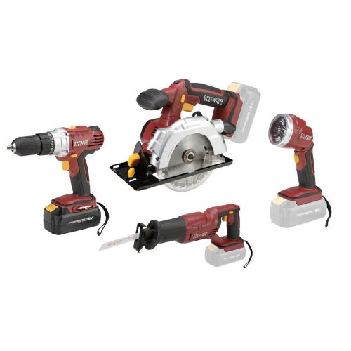 18 volt cordless 4 tool combo pack, reciprocating &amp; circular saw ,drill/driver for sale