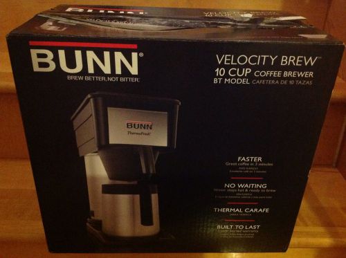 Bunn Velocity Brew 10 cup coffee brewer BT Model