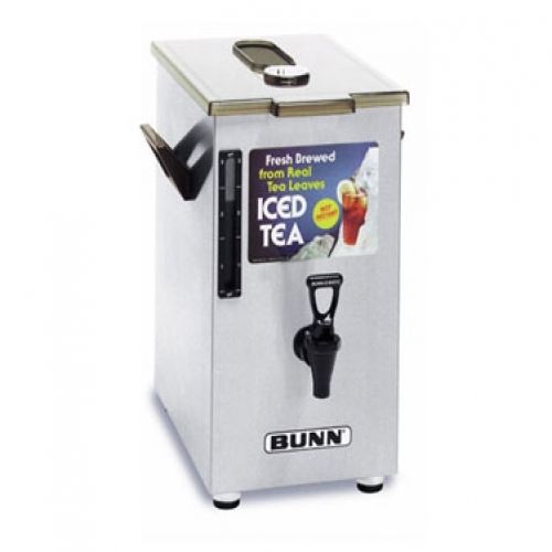 BUNN 3250.0006 4 Gallon Ice Tea Dispenser, Square with Brew-Through Lid
