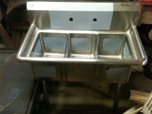 AB Restaurant Equipment and ABS-3-101Compartment Stainless Steel Commercial Sink