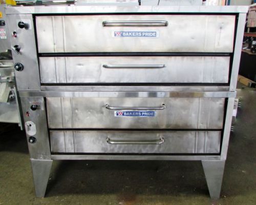 Bakers Pride Double Stack Natural Gas Pizza Oven with Stones Model 451