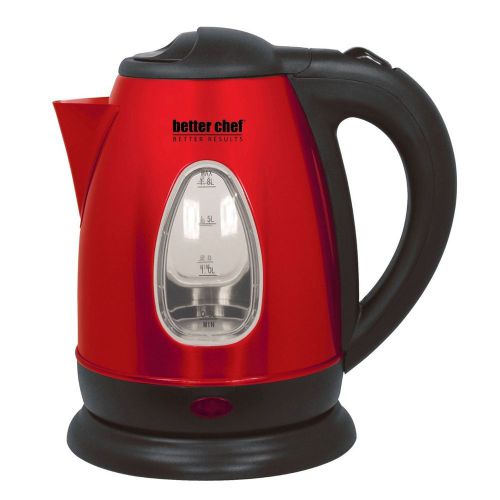 BRAND NEW - Better Chef Stainless Cordless Electric Kettle- Red