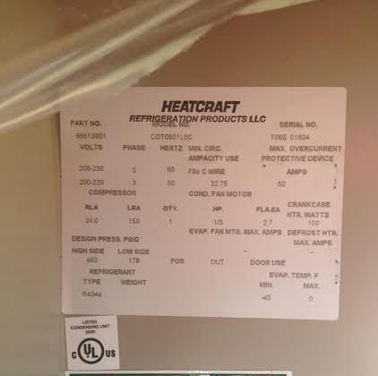 Heatcraft Refrigeration Product Semihermetic Compressor CDT0601L6C