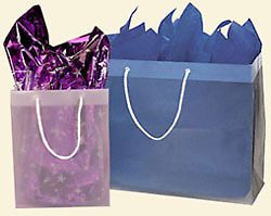 250 clear vogue frosty euro tote shopping bag frosted gift packaging bags for sale