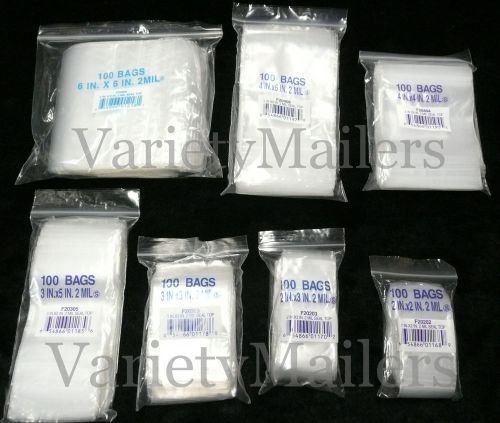 700 ZIP-LOCK VARIETY PACK 2ML ~ 7 SIZES x 100 EACH  ~  FAST PRIORITY SHIPPING!