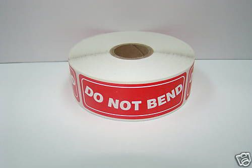 1000 Labels of 1x3 DO NOT BEND Mailing Sticker Rolls