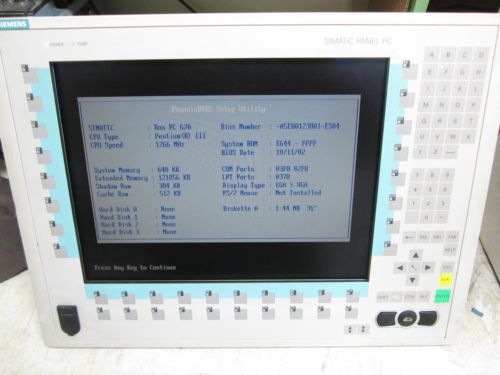 Siemens 6AV7725-1BC10-0AB0 Simatic Panel PC 670  8HE 15&#034; TFT Version A *Tested *