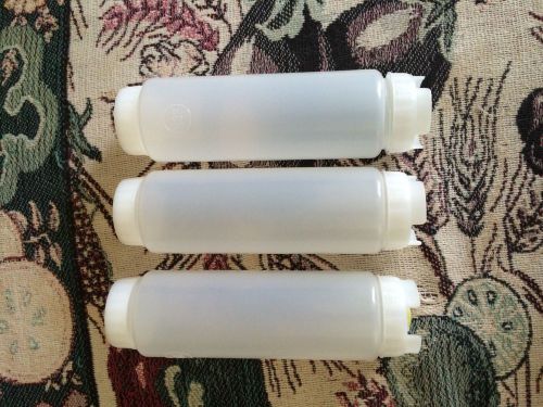 Set of 6 fifo 16 oz. squeeze bottles with yellow lids for sale