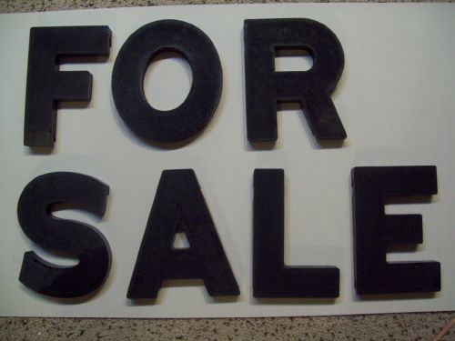 Seven, 6.25 Inch Hard Plastic, Slotted Sign Letters FOR SALE, Marked BEV-AD,