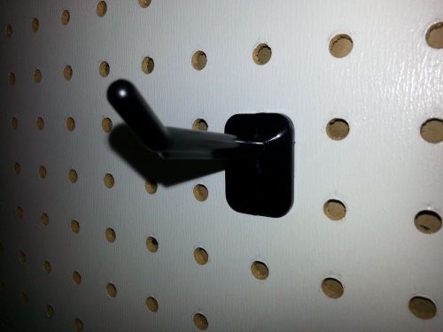 Black locking lexan plastic pegboard hooks 2 inch 0.287 dia (100 pices) for sale