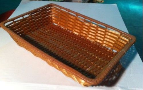 Mediu Produce Basket Willow Trays Bread Trays - 6 Black or Hazelnut Poly Coated