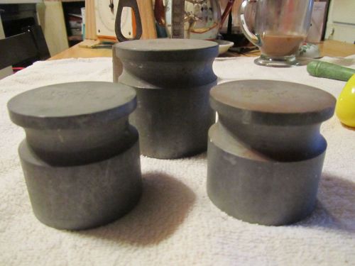 3 vintage  toledo? balance scale weights-1000 units &amp; 2000 units for sale