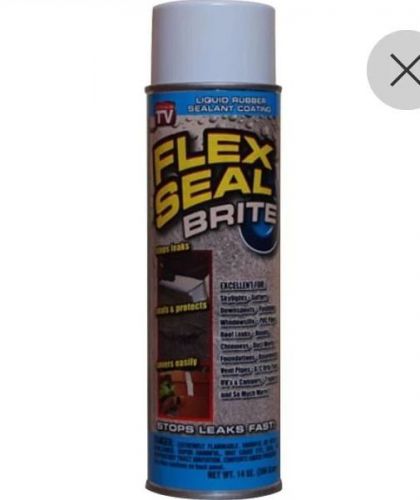 NEW FLEX SEAL BRITE WHITE LARGE 14OZ  CAN LIQUID RUBBER SEALANT AS SEEN ON TV