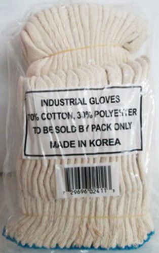 White Cotton Working Glove 10 pairs pack