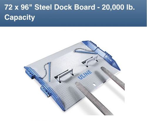 Uline steel dock board 72 x 96&#034; - 20,000 lb. capacity model: h2730 weight:1022lb for sale