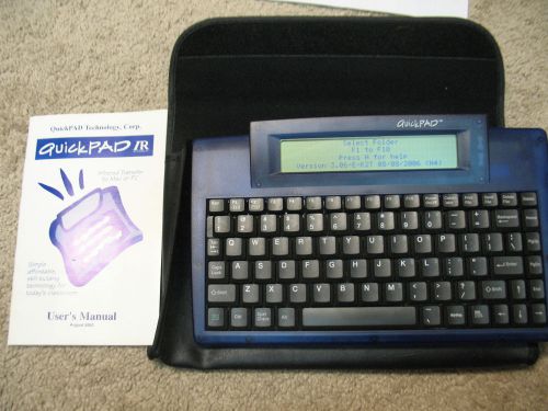 QuickPAD IR Portable Cordless Wireless Word Processor w/ USB Receiver and Case