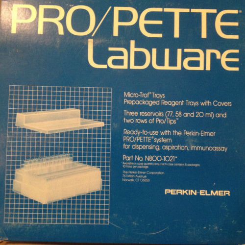 PERKIN ELMER N800-1021, Micro-Trof Trays, 1 box with 10 Presterized Packages