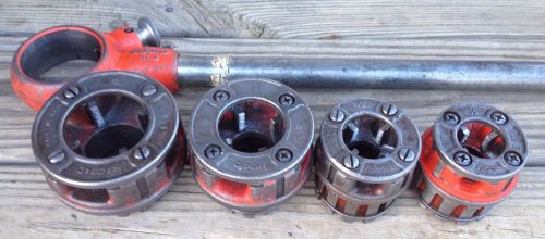 Lot of 5 ridgid 111r-ratcheting pipe threader head, 1 1/4&#034; 1&#034; 3/4&#034; 1/2&#034; die head for sale