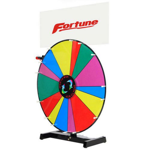 24&#034; unequal segment tabletop 14 slots dry erase prize wheel w/ display board for sale