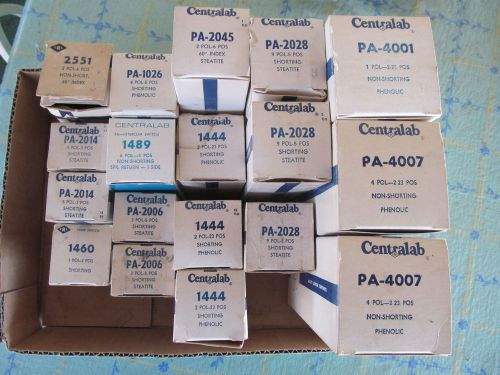 Lot of 18 Centralab Switches Phenolic Steatite Shorting