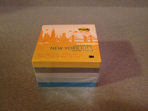 Super Sticky Post It Notes 3x3 Colors of the world New York!! (Great Buy)!