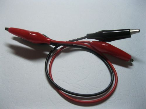 6 pcs Alligator to Alligator Test Clip Lead Cable Red &amp; Black 18AWG 20cm