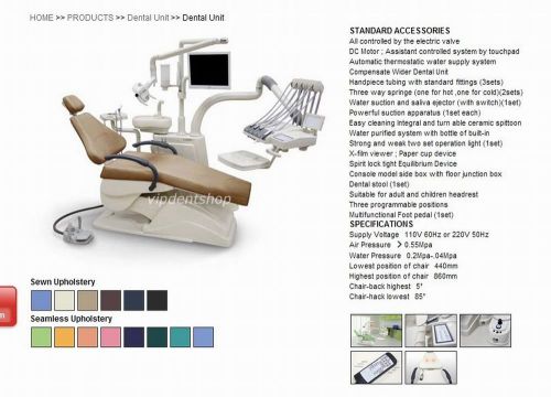 Controlled Integral Dental Unit Chair FDA CE approved D4 Model Hard Leather