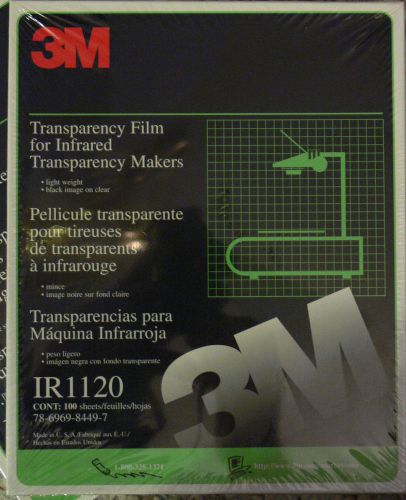 3M IR1120 Transparency Film for Infrared Transparency Makers 100 Sheets [NEW]