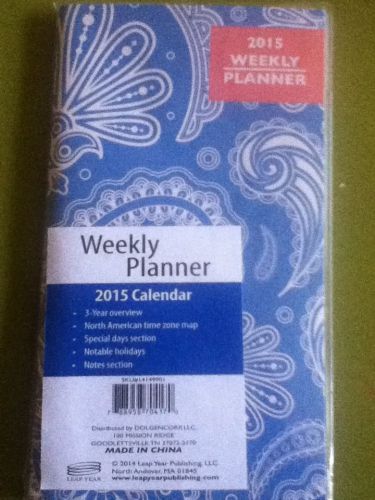 2015 Weekly Pocket Planner Blue