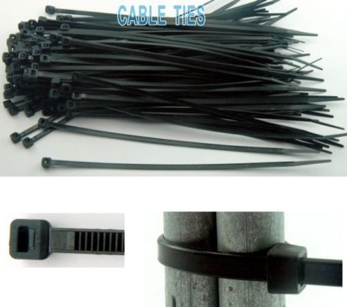 100PCS 2.5mm x 10cm 3.94&#034; Black Locking Nylon Pack ing Tight Cable Zip Ties #BX5