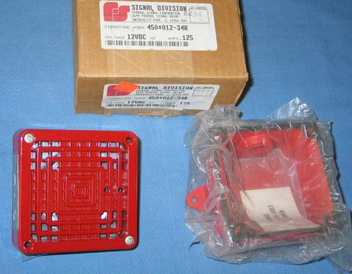 Federal Signal Red VIBRATONE HORN 450D B4 9-15.6VDC 450-012-34R - NEW OLD STOCK