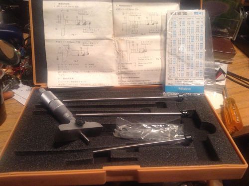 Mitutoyo  0-7 depth micrometer tool 4&#034; base Japan