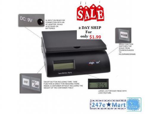 NEW! Weighmax Postal Shipping Scale, Packing Shipping Weigh (W-2822-50-Black)