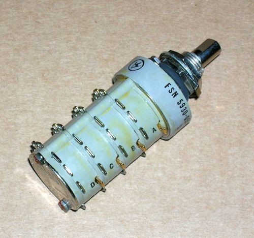 Janco 10 position 4 pole rotary switch - GOLD/SILVER CONTACTS - Mil Spec - NEW!